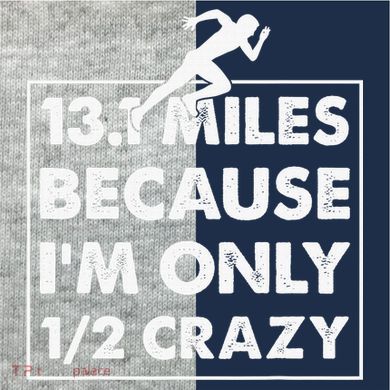 13.1 miles because I'm only 12 crazy - Half Marathon Kids Colorblock Raglan Jersey