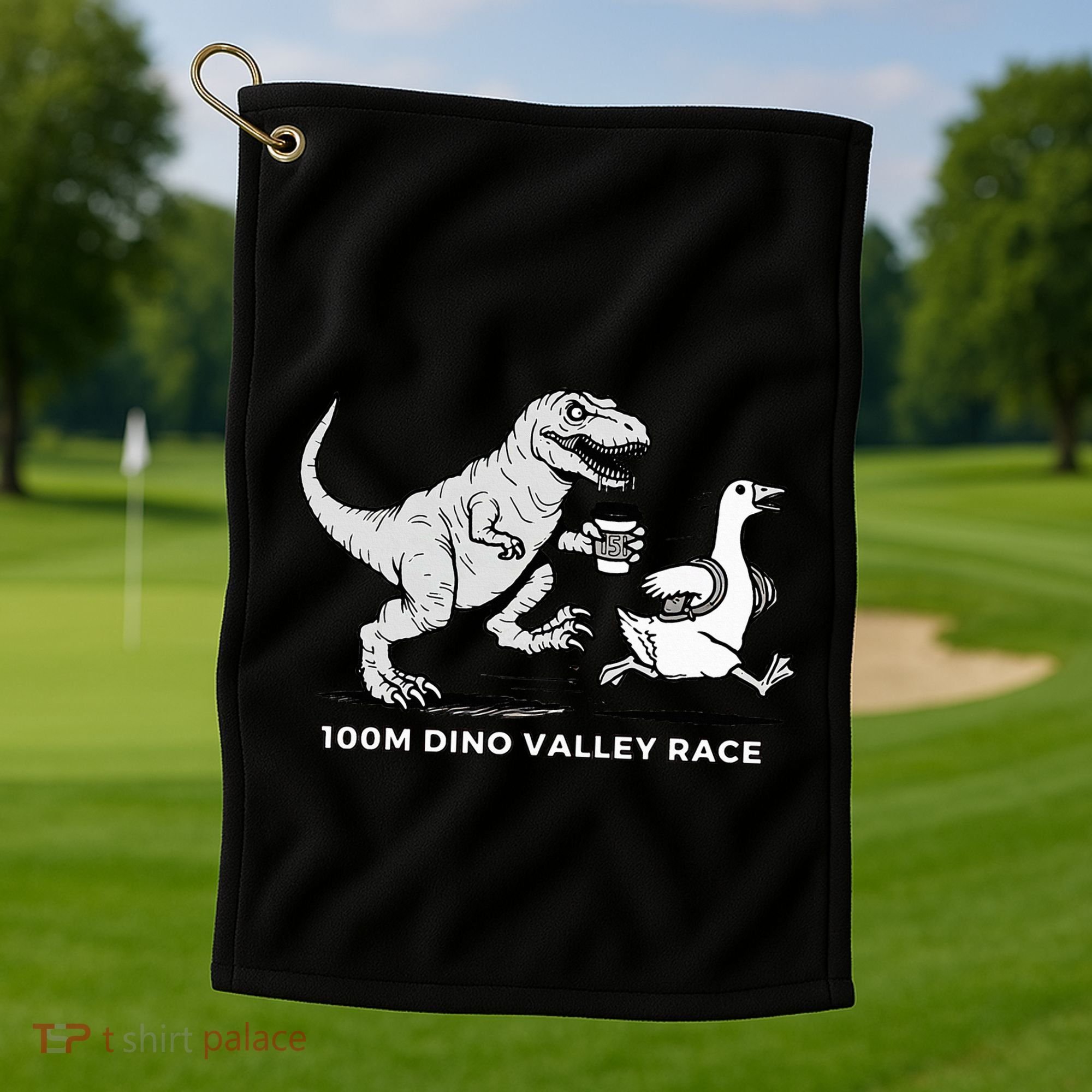 100 Mile Dino Valley Race Golf Towel