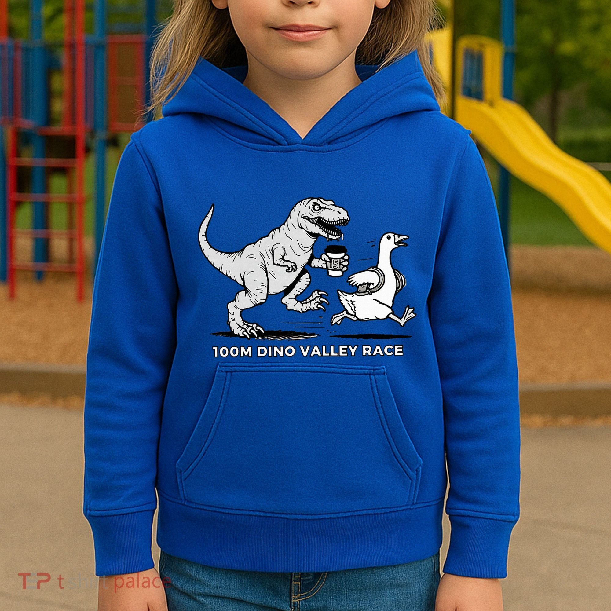 100 Mile Dino Valley Race Kids Hoodie