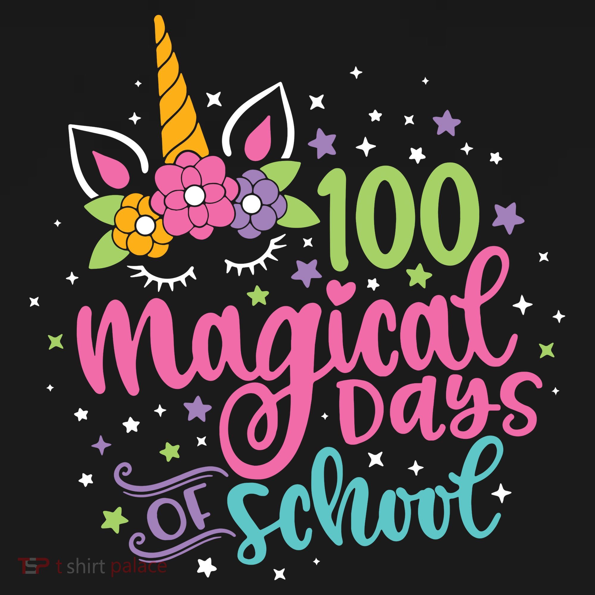 100 Magical Days Of School Unicorn 100 Days Of School Women's Tank Top