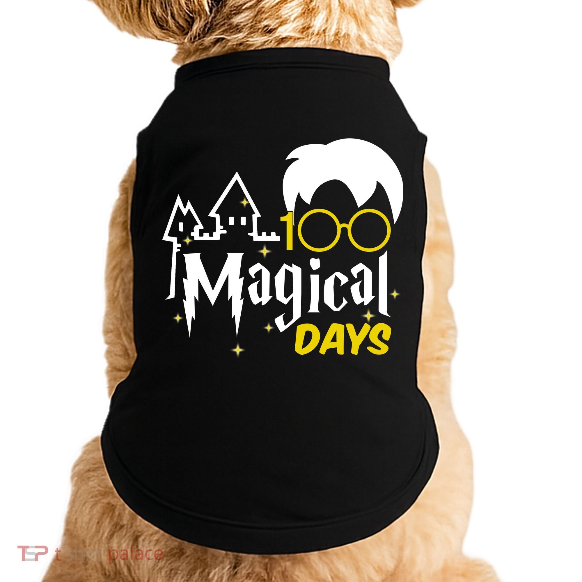 100 Magical Days Wizard 100th Days Of School Doggie Tank