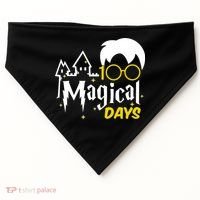 100 Magical Days Wizard 100th Days Of School USA-Made Doggie Bandana thumb 0