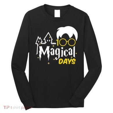 100 Magical Days Wizard 100th Days Of School Long Sleeve Shirt