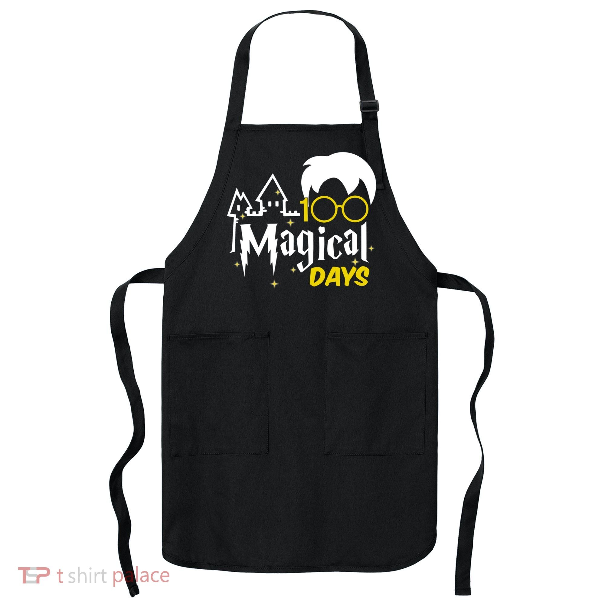 100 Magical Days Wizard 100th Days Of School Apron