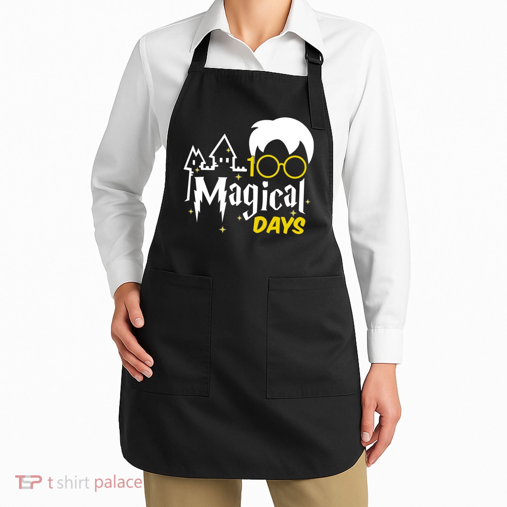 100 Magical Days Wizard 100th Days Of School Apron
