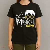 100 Magical Days Wizard 100th Days Of School T-Shirt thumb 4