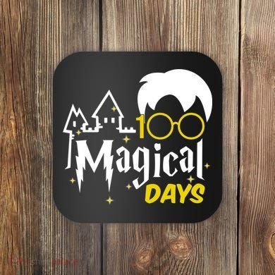 100 Magical Days Wizard 100th Days Of School Coaster