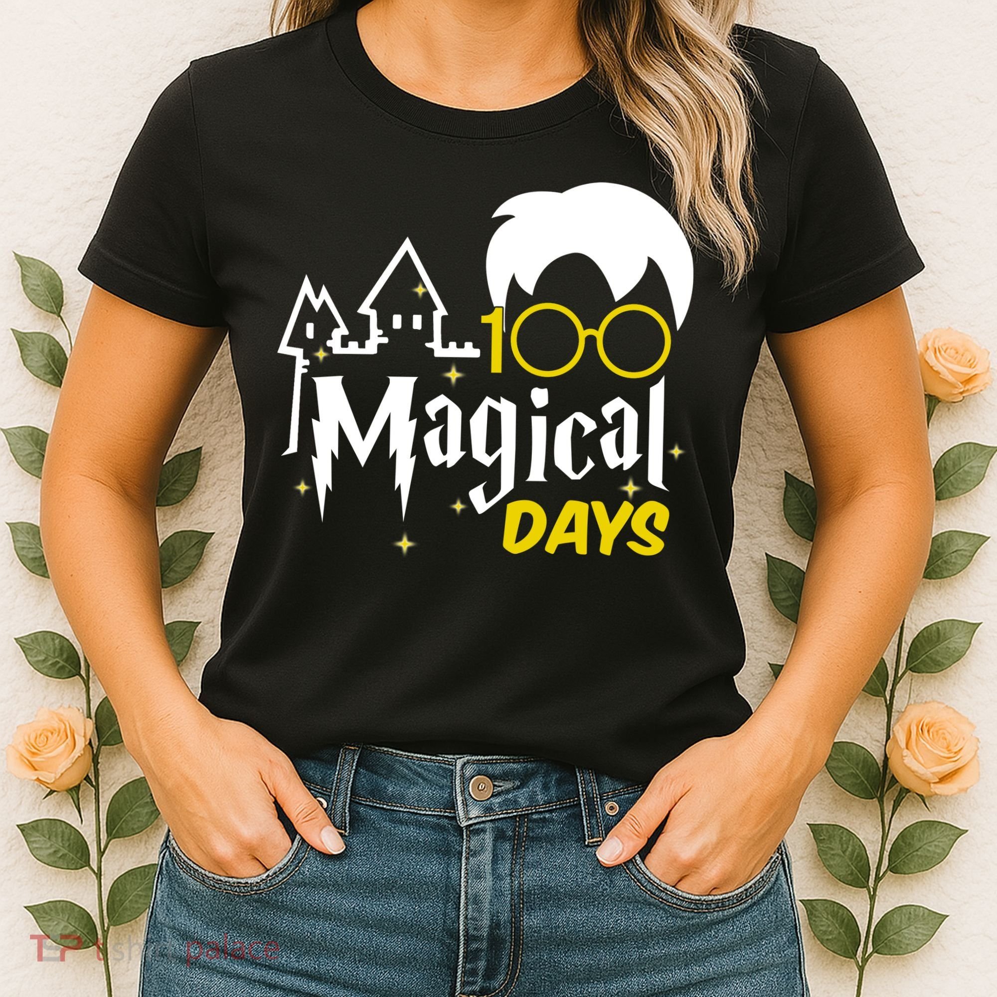 100 Magical Days Wizard 100th Days Of School Women's T-Shirt
