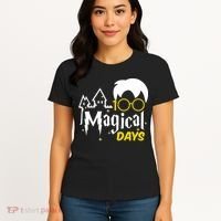 100 Magical Days Wizard 100th Days Of School Women's T-Shirt thumb 4