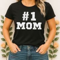 1 Mom Number One Mom Mama Mother Funny Mother's Day Women's T-Shirt thumb 2