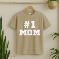 1 Mom Number One Mom Mama Mother Funny Mother's Day T-Shirt thumb 2