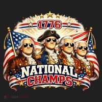 1776 National Champs Patriotic Founding Fathers Women's Sweatshirt thumb 2