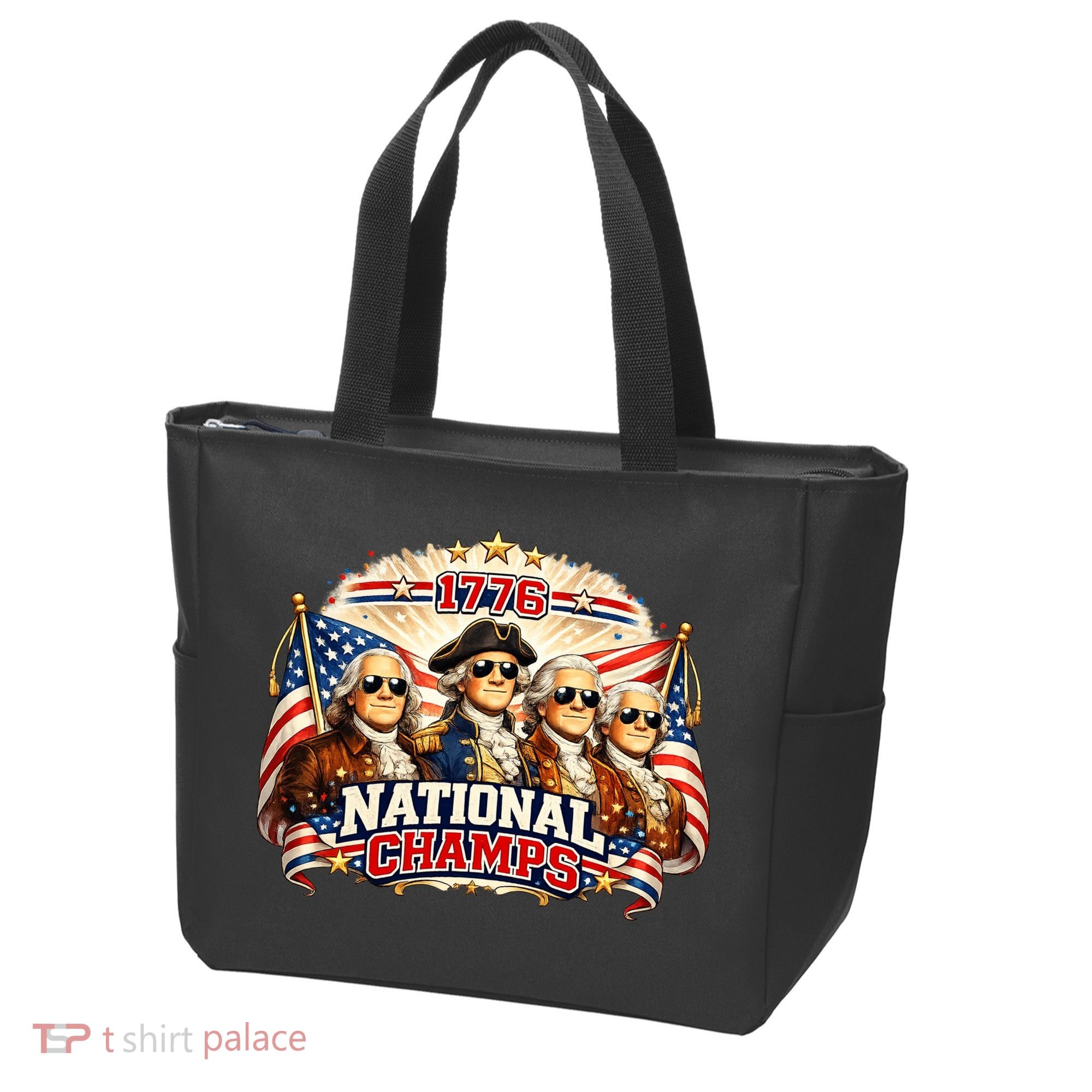 1776 National Champs Patriotic Founding Fathers Tote Bag