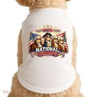 1776 National Champs Patriotic Founding Fathers Doggie Tank thumb 0