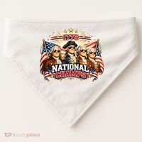 1776 National Champs Patriotic Founding Fathers USA-Made Doggie Bandana thumb 0
