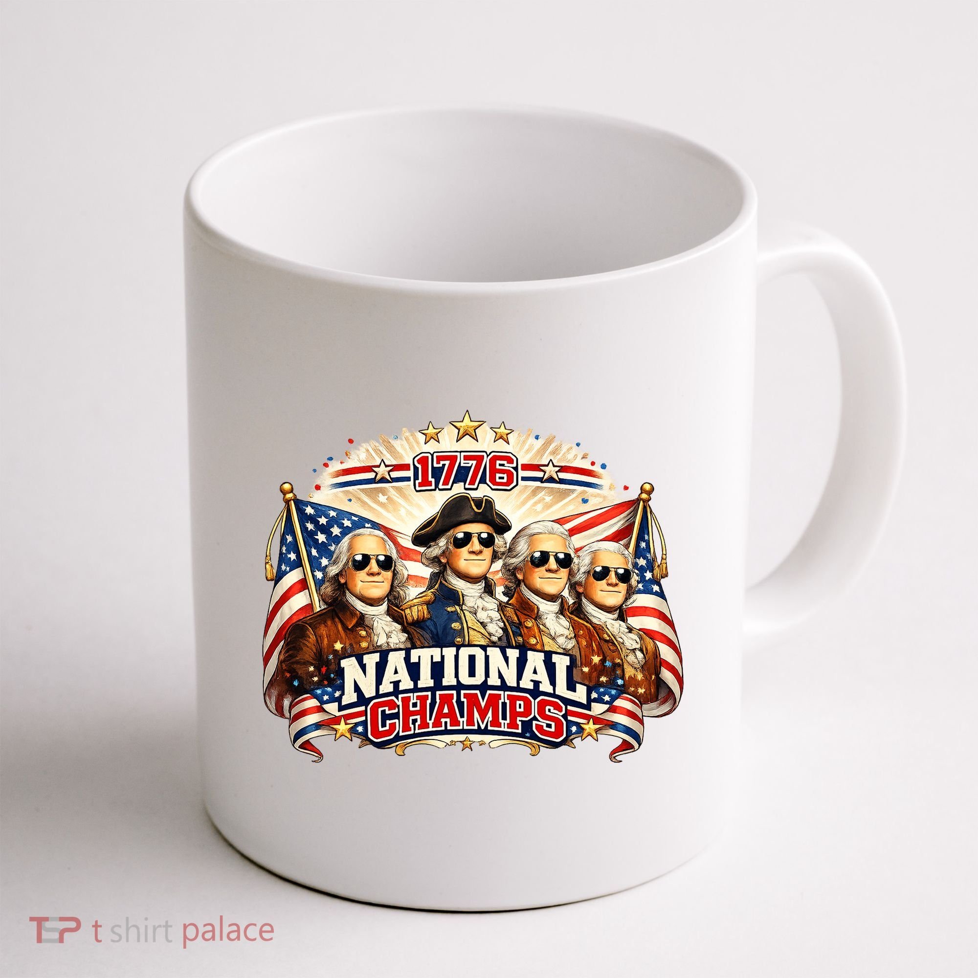 1776 National Champs Patriotic Founding Fathers Coffee Mug
