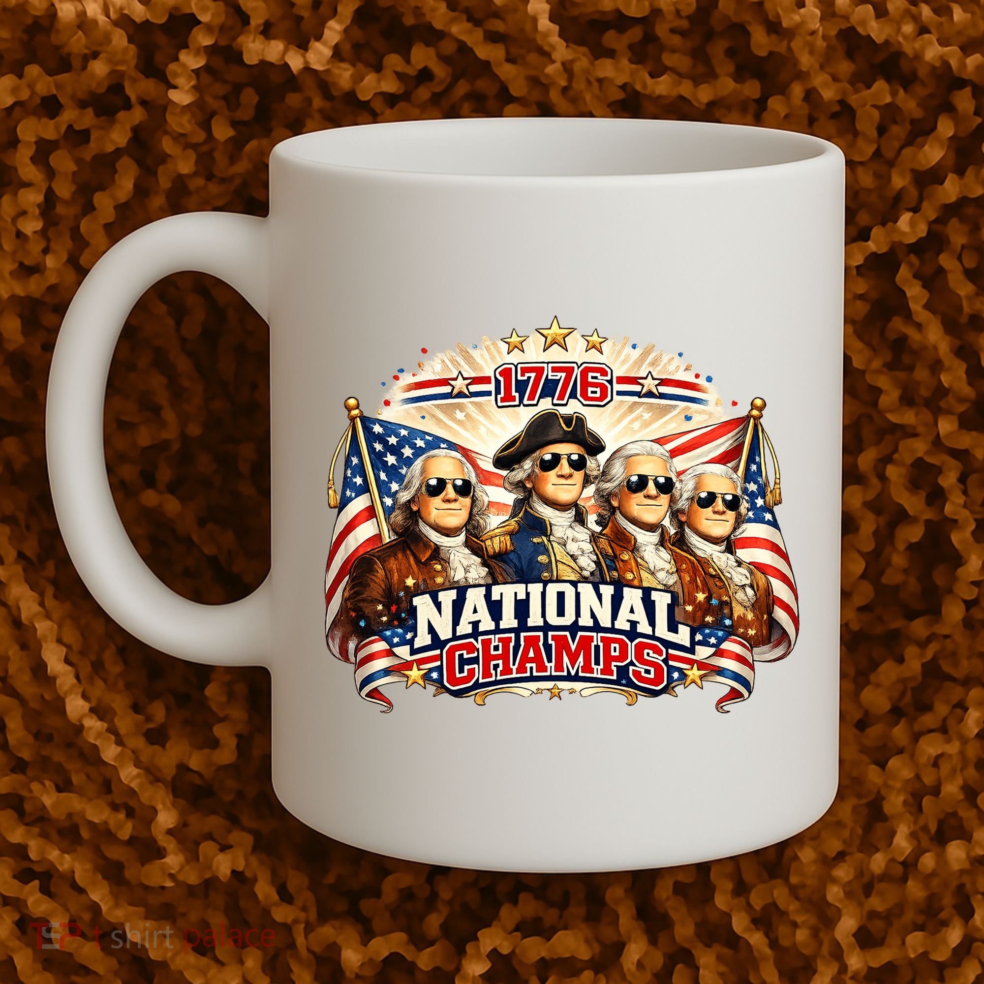 1776 National Champs Patriotic Founding Fathers Coffee Mug