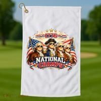 1776 National Champs Patriotic Founding Fathers Golf Towel thumb 1