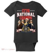 1776 National Champs Founding Fathers USA Patriotic Baby Bodysuit thumb 0