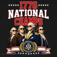 1776 National Champs Founding Fathers USA Patriotic Baby Bodysuit thumb 2