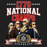 1776 National Champs Founding Fathers USA Patriotic Kids Plaid Pajama Set thumb 2