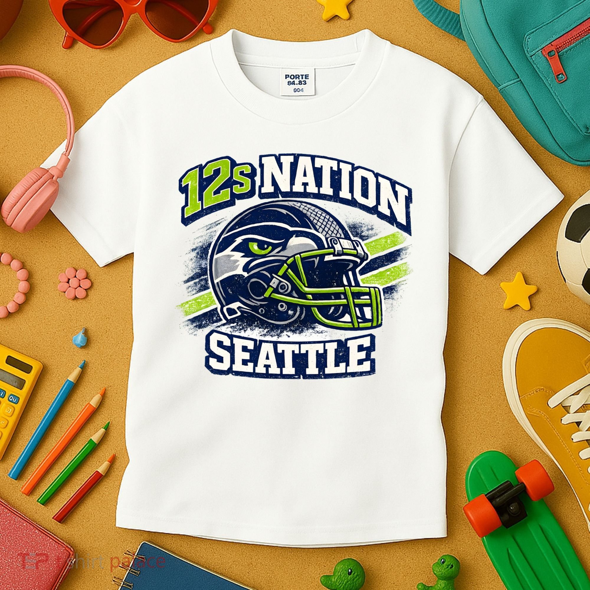 12s Nation Seattle Football Kids T-Shirt