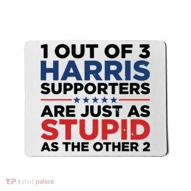 1 Out 3 Harris Supporters Are Just As Stupid As The Other 2 Mousepad