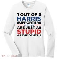 1 Out 3 Harris Supporters Are Just As Stupid As The Other 2 Women's Long Sleeve Shirt thumb 0