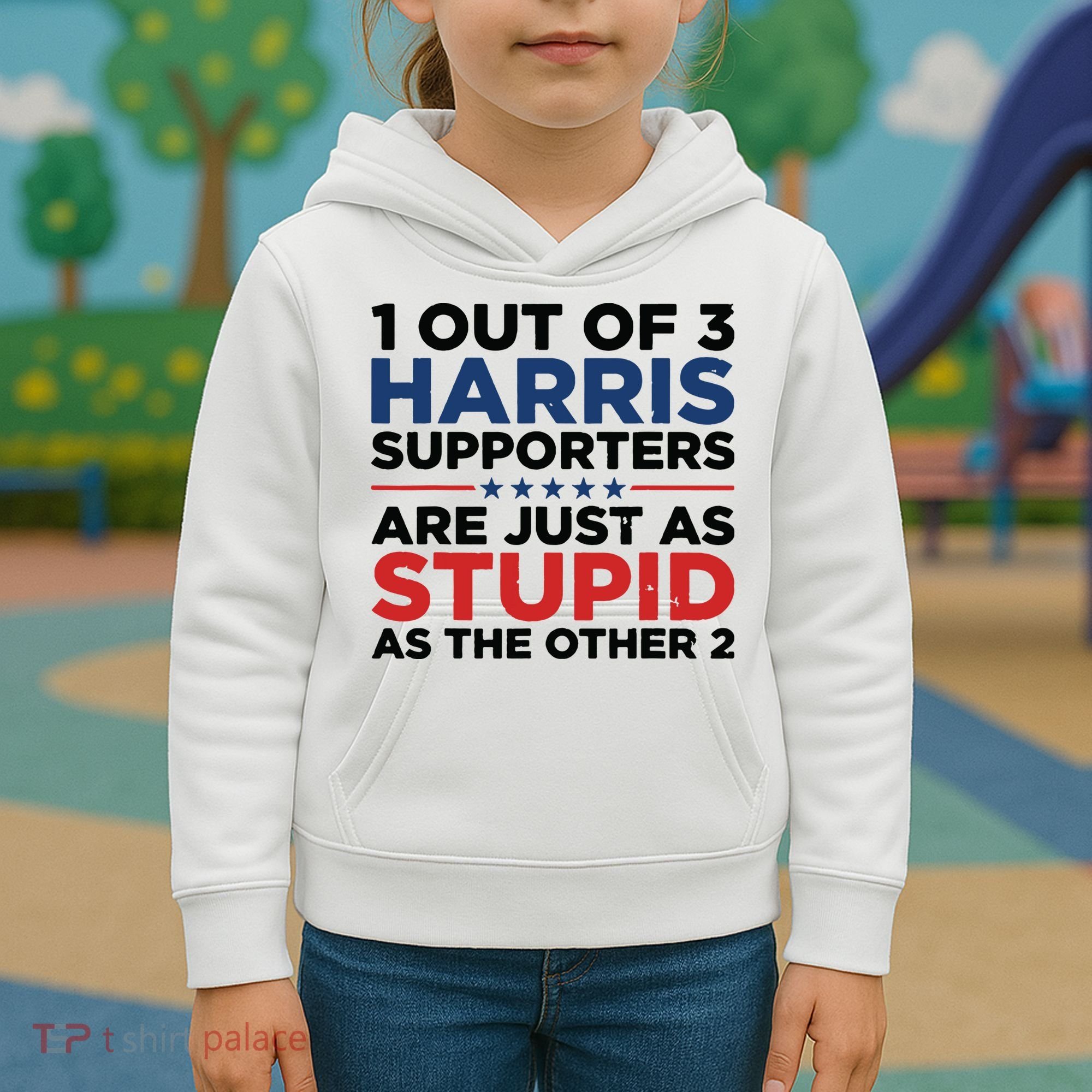 1 Out 3 Harris Supporters Are Just As Stupid As The Other 2 Kids Hoodie