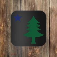 1901 Old First Flag Of Maine Pine Tree And Star Coaster thumb 0
