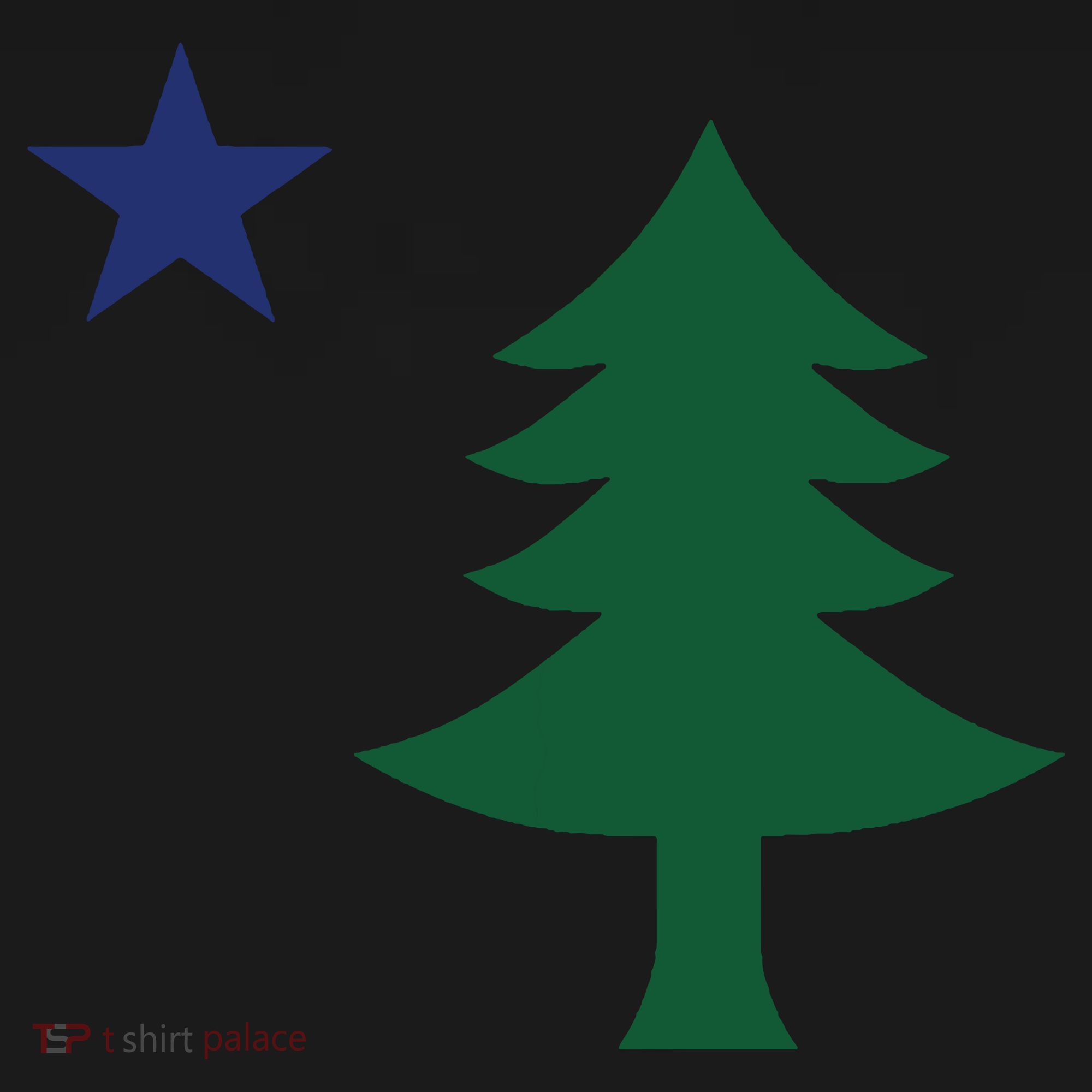 1901 Old First Flag Of Maine Pine Tree And Star Coaster