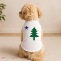 1901 Old First Flag Of Maine Pine Tree And Star Doggie Tank thumb 2