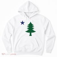 1901 Old First Flag Of Maine Pine Tree And Star Hoodie thumb 0