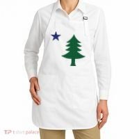 1901 Old First Flag Of Maine Pine Tree And Star Apron thumb 2