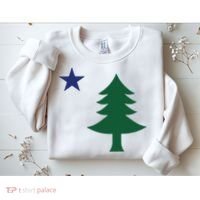 1901 Old First Flag Of Maine Pine Tree And Star Sweatshirt thumb 2