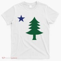 1901 Old First Flag Of Maine Pine Tree And Star T-Shirt thumb 0