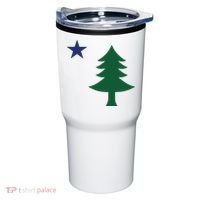 1901 Old First Flag Of Maine Pine Tree And Star Tumbler thumb 0