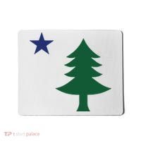 1901 Old First Flag Of Maine Pine Tree And Star Mousepad thumb 0