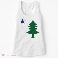 1901 Old First Flag Of Maine Pine Tree And Star Women's Tank Top thumb 0