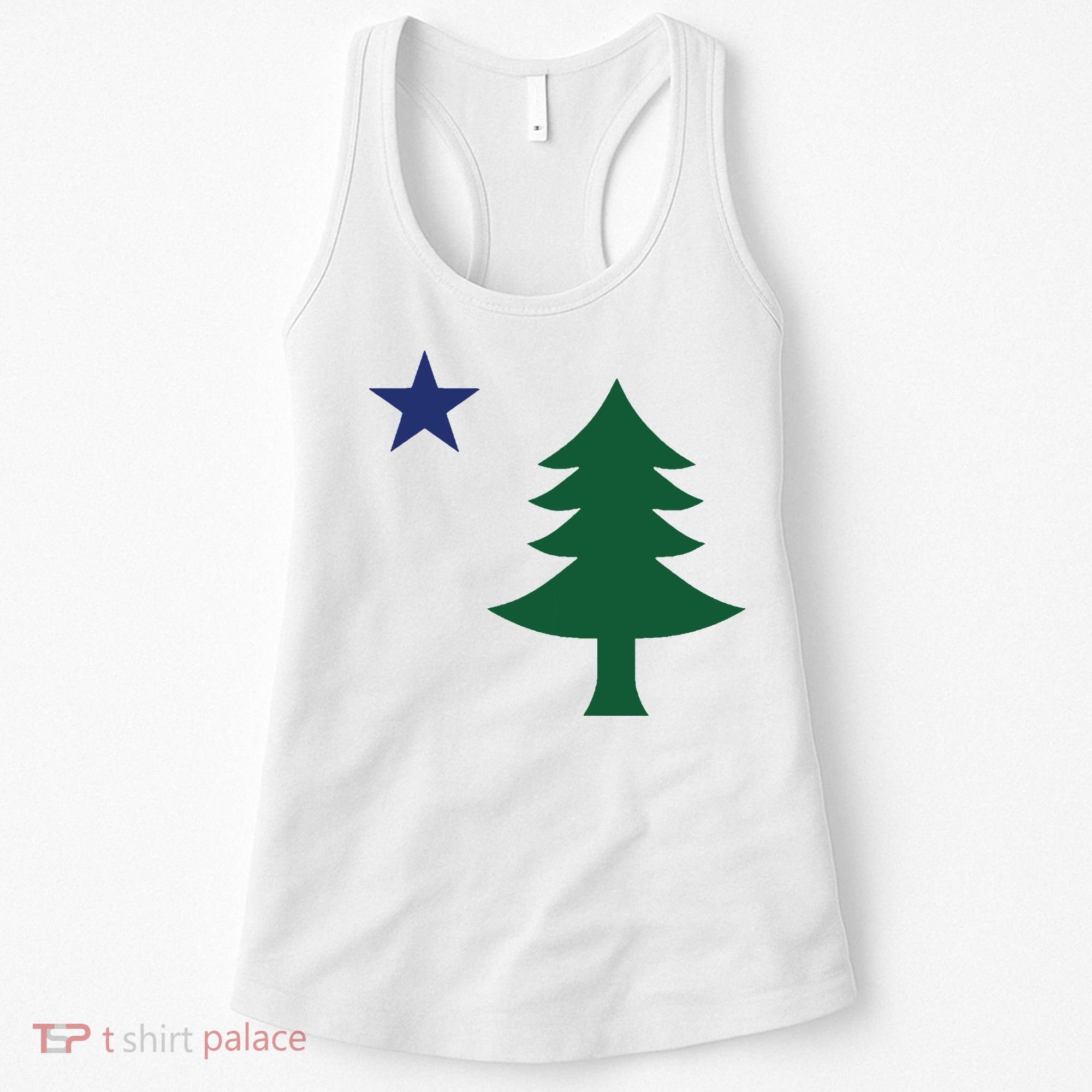 1901 Old First Flag Of Maine Pine Tree And Star Women's Tank Top