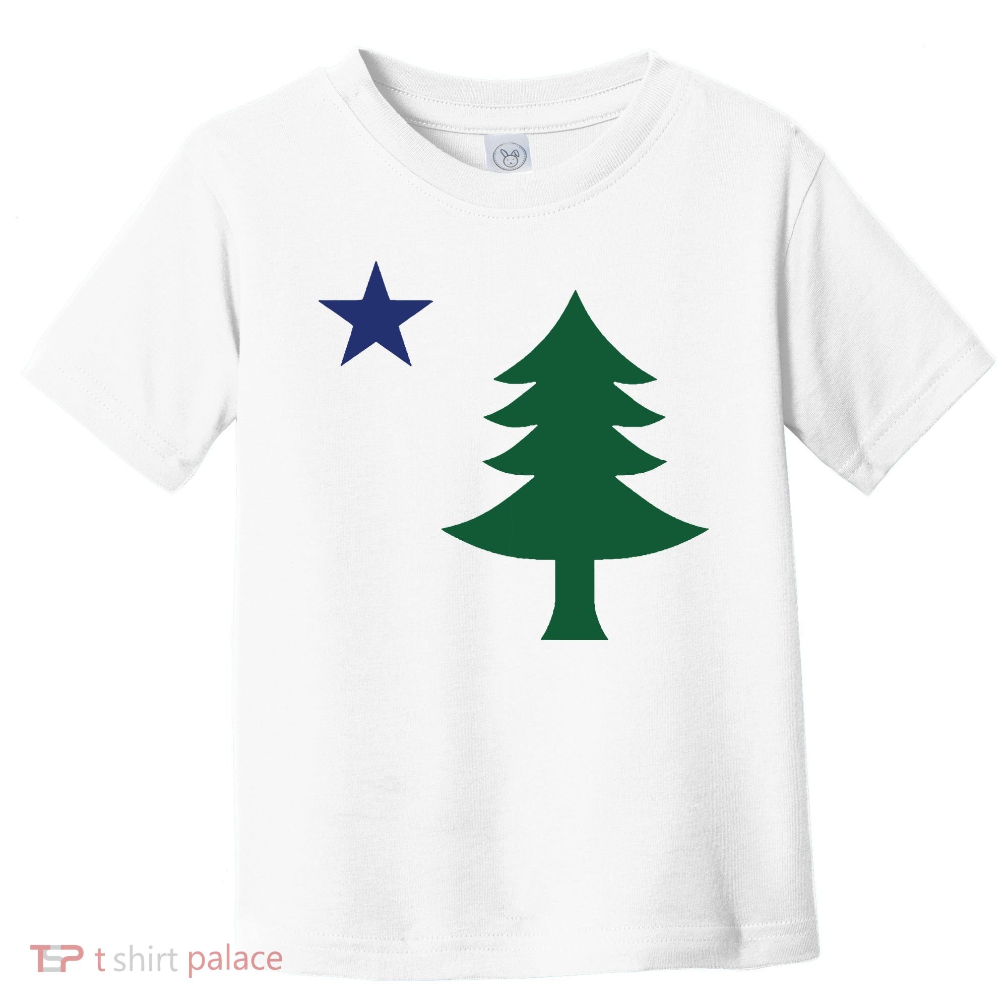 1901 Old First Flag Of Maine Pine Tree And Star Toddler T-Shirt