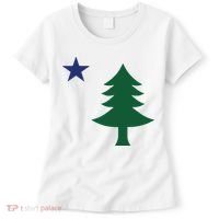 1901 Old First Flag Of Maine Pine Tree And Star Women's T-Shirt thumb 0