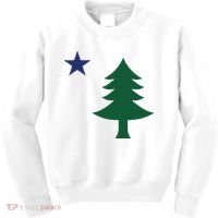 1901 Old First Flag Of Maine Pine Tree And Star Kids Sweatshirt thumb 0