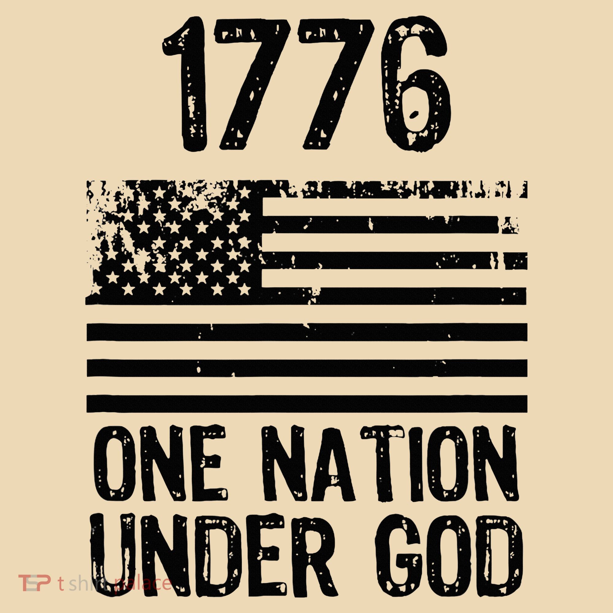 1776 One Nation Under God Patriotic Flag Tote Bag