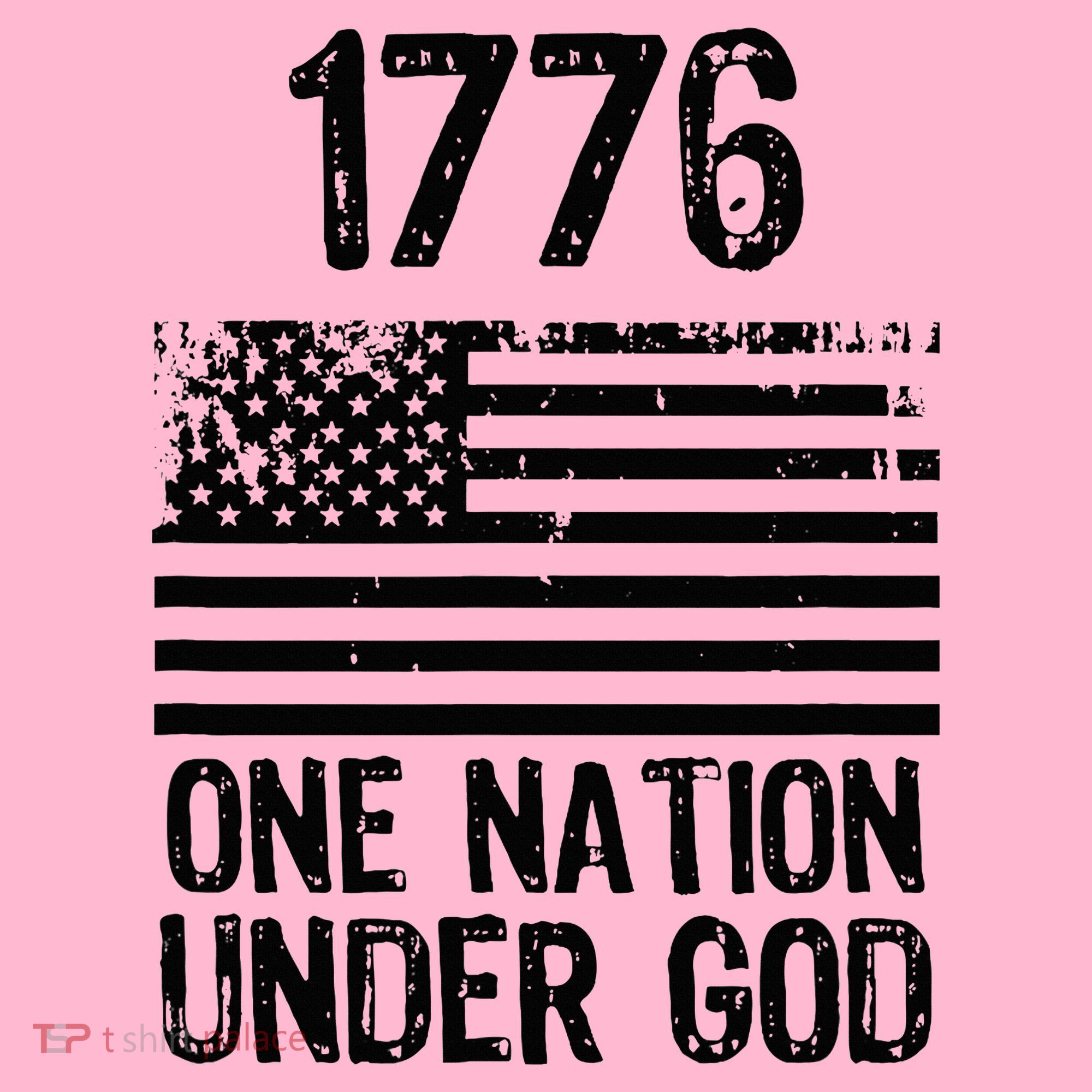 1776 One Nation Under God Patriotic Flag Coaster