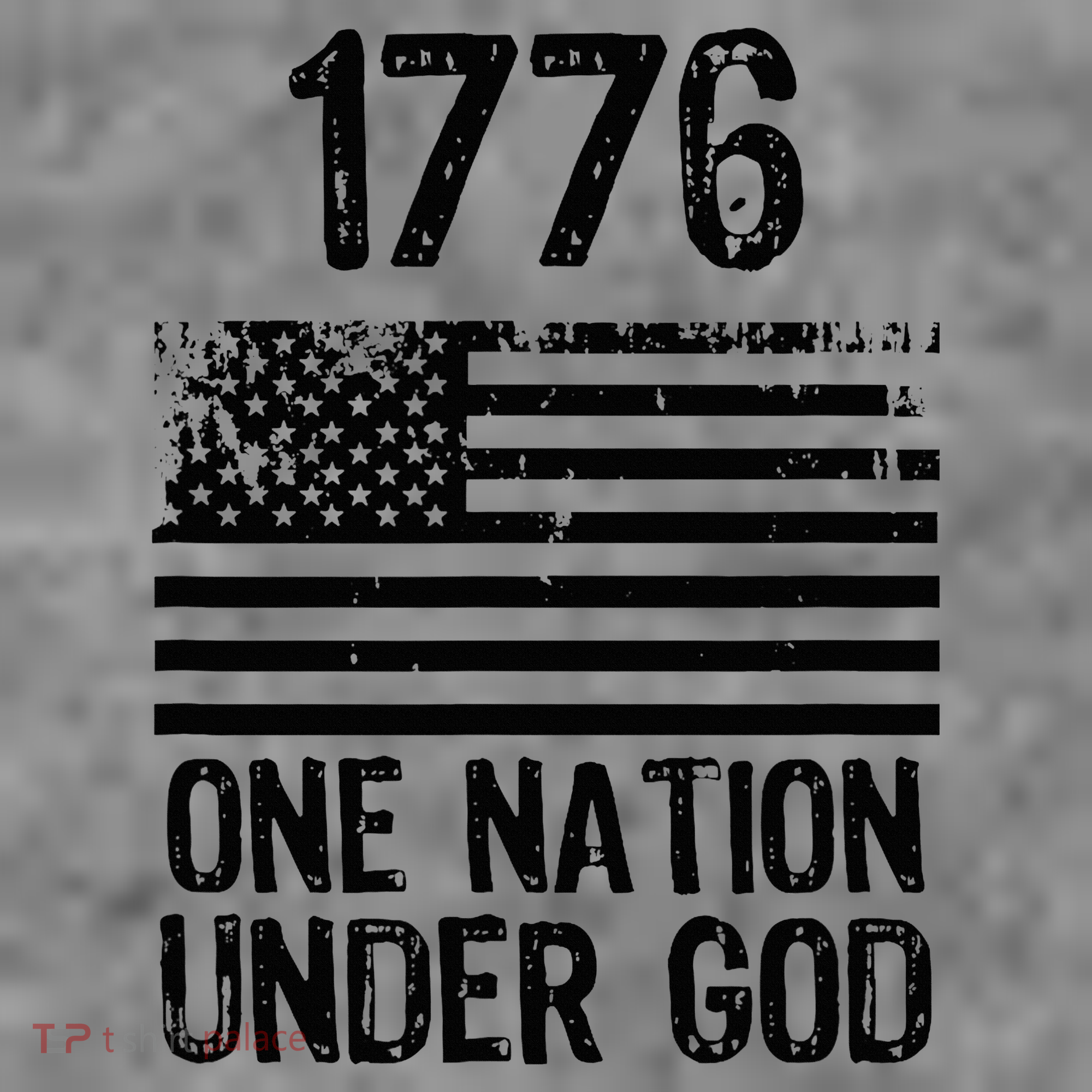 1776 One Nation Under God Patriotic Flag Toddler Hoodie