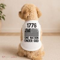 1776 One Nation Under God Patriotic Flag Doggie Tank thumb 2