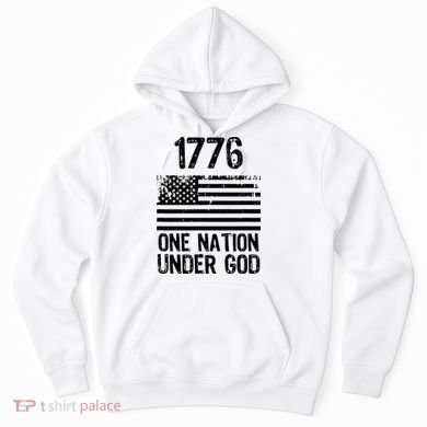1776 One Nation Under God Patriotic Flag Hoodie