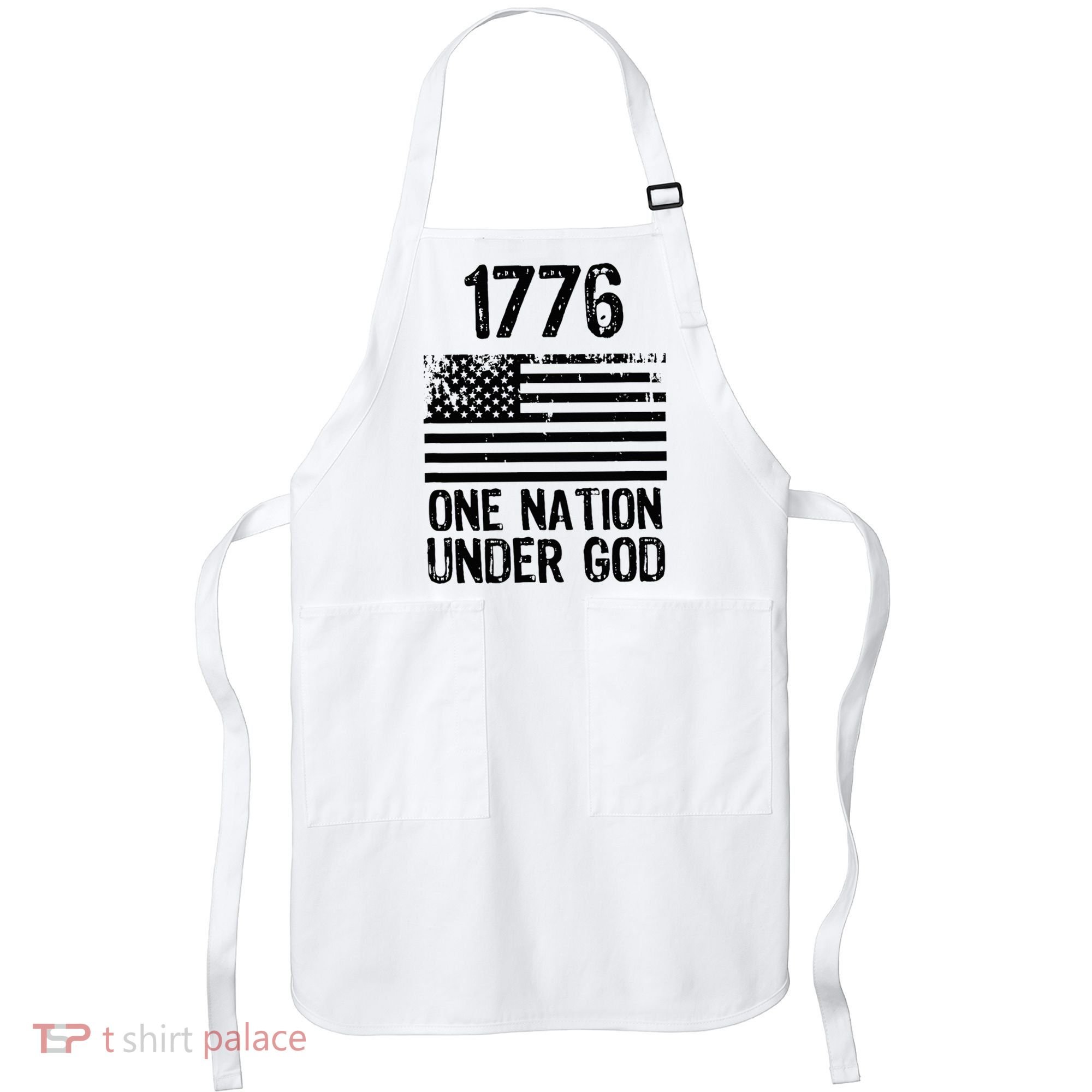 1776 One Nation Under God Patriotic Flag Apron