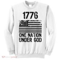 1776 One Nation Under God Patriotic Flag Sweatshirt thumb 0